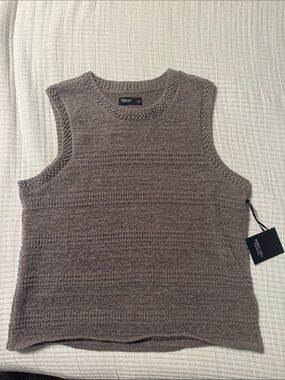 Simply Vera Vera Wang Brown Knit Tank Top